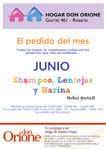 Pedido del mes junio